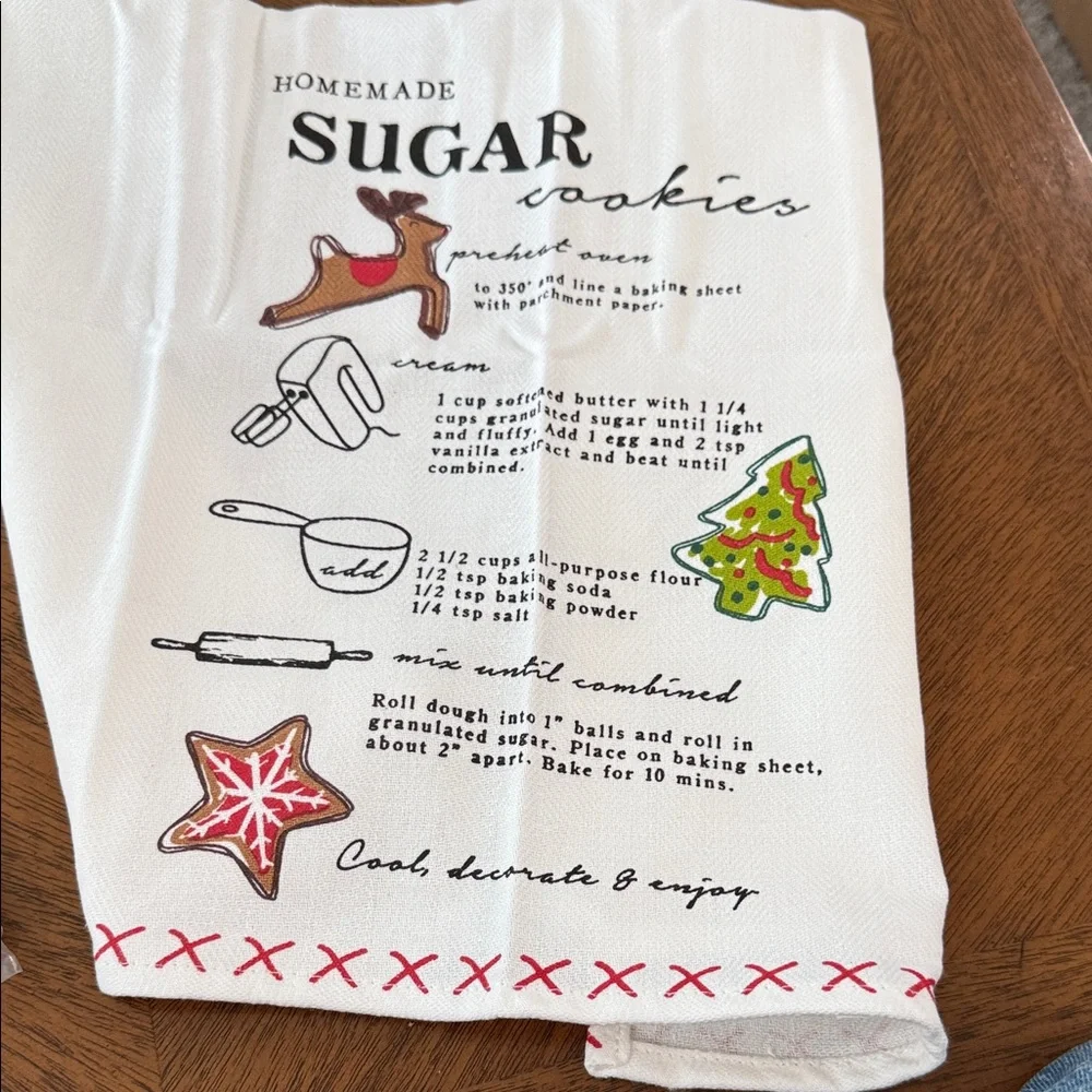 Holiday Sugar Cookies Kitchen Towel and Thanksgiving Tea Towel - Picture 4 of 4